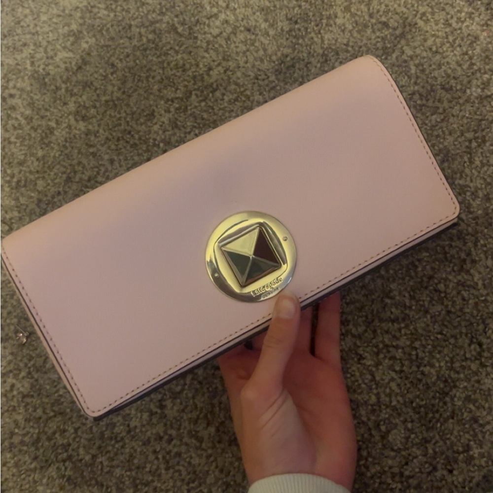 Kate Spade Pink Leather Clutch